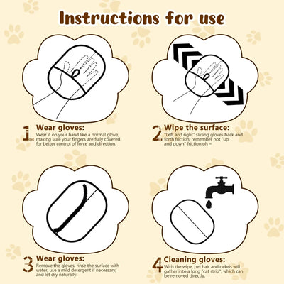 Pet Hair Removal Gloves | Buy 1 Get 1 FREE